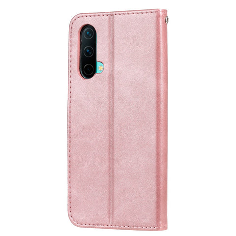 Zipper Pocket Wallet PU Leather Phone Case Shell with Stand for OnePlus Nord CE 5G