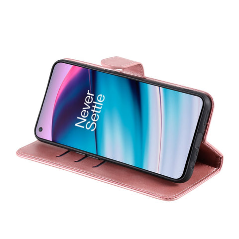 Zipper Pocket Wallet PU Leather Phone Case Shell with Stand for OnePlus Nord CE 5G