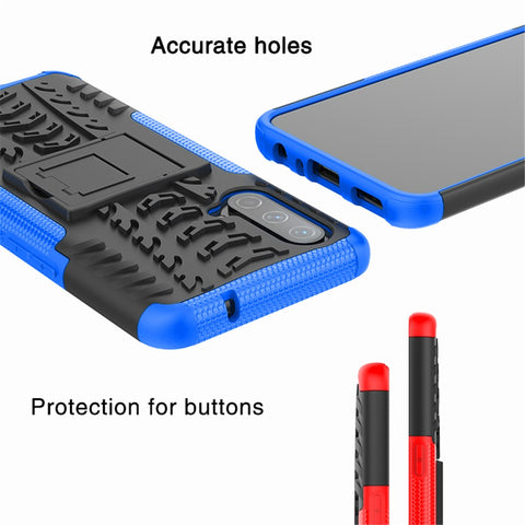 Tire Texture Dual-Layer Heavy Duty Shockproof TPU + PC Case with Kickstand for OnePlus Nord CE 5G