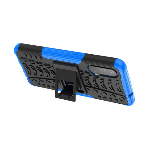 Tire Texture Dual-Layer Heavy Duty Shockproof TPU + PC Case with Kickstand for OnePlus Nord CE 5G