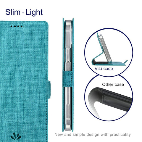 VILI K Series Card Slots Wallet Stand Design Full Protection Leather Folio Phone Cover for OnePlus Nord N10 5G