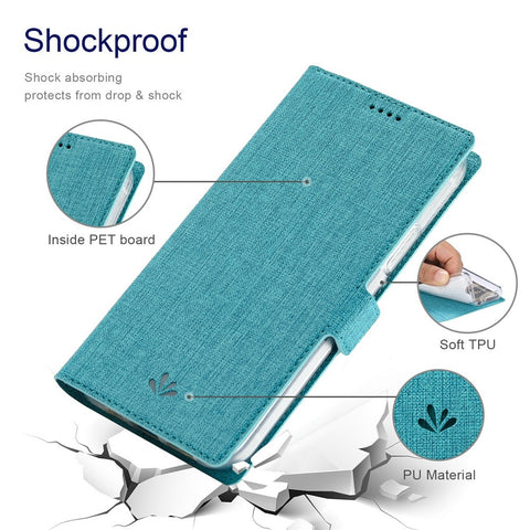 VILI K Series Card Slots Wallet Stand Design Full Protection Leather Folio Phone Cover for OnePlus Nord N10 5G