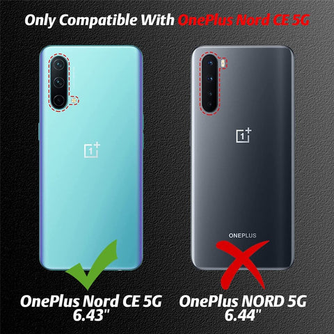 For OnePlus Nord CE 5G Shockproof Slim TPU Phone Case Cover with Tempered Glass Screen Protector