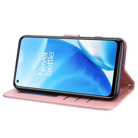 Imprinted Tree Deer Full Protection PU Leather Phone Stand Cover Wallet Case for OnePlus Nord CE 5G