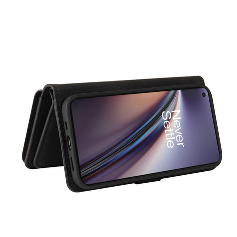 For OnePlus Nord CE 5G Zipper Wallet Case with 15 Card Slots and Strap Leather Phone Cover