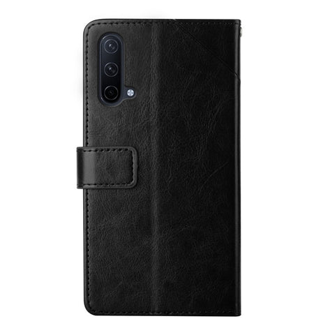 Full Body Protection Y-shaped Line Imprinting PU Leather Phone Wallet Shell Cover with Adjustable Stand for OnePlus Nord CE 5G