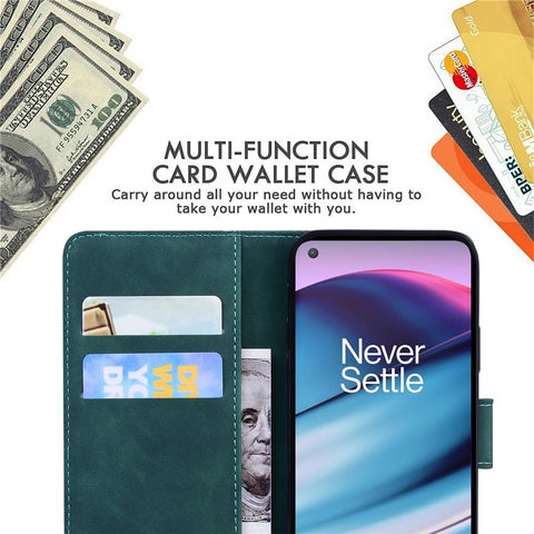 Butterfly Pattern Printing Dual-sided Magnetic Clasp Anti-scratch Skin-touch PU Leather Phone Cover with Stand for OnePlus Nord CE 5G