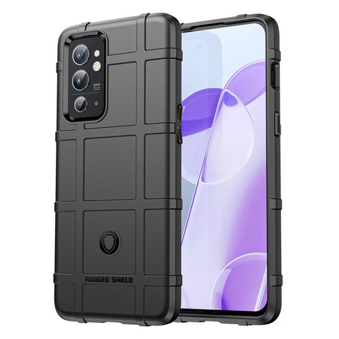 Rugged Square Grid Design Thickened TPU Shockproof Anti-Scratch Back Case for OnePlus 9RT 5G