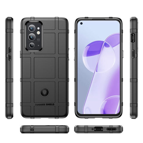 Rugged Square Grid Design Thickened TPU Shockproof Anti-Scratch Back Case for OnePlus 9RT 5G