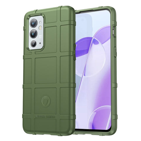 Rugged Square Grid Design Thickened TPU Shockproof Anti-Scratch Back Case for OnePlus 9RT 5G