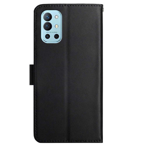 Overall Protection Nappa Texture Solid Color Horizontal Stand Wallet Case Genuine Leather Outer Cover + Soft TPU Inner Shell for OnePlus 9R