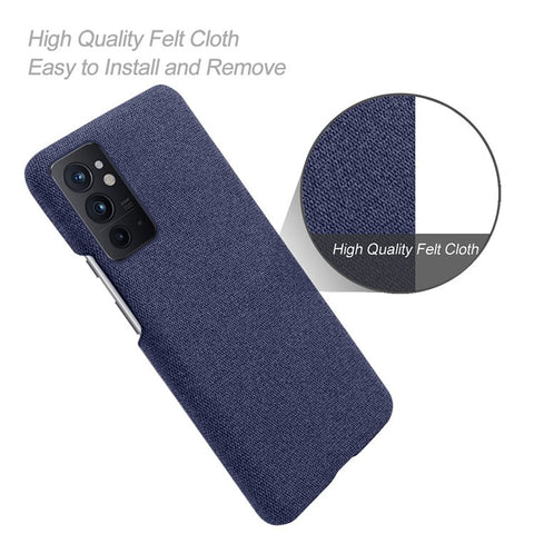 KSQ Light Slim Solid Color Cloth + PC Durable Stylish Drop-proof Phone Case Shell for OnePlus 9RT 5G