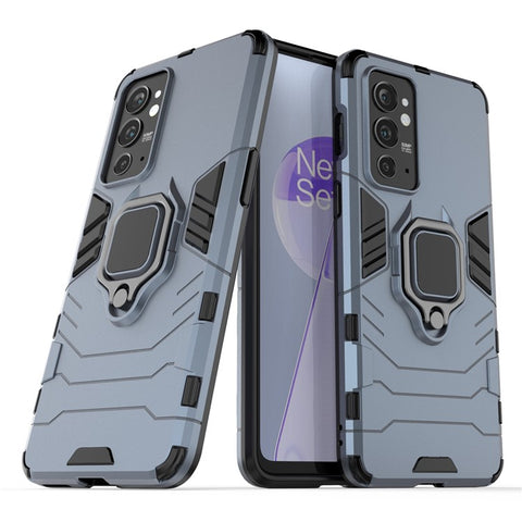 Hybrid Duty TPU + Hard PC Protective Case with Metal Ring Kickstand for OnePlus 9RT 5G