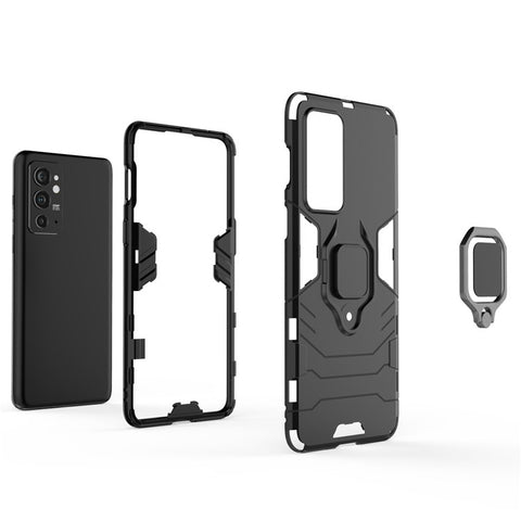 Hybrid Duty TPU + Hard PC Protective Case with Metal Ring Kickstand for OnePlus 9RT 5G