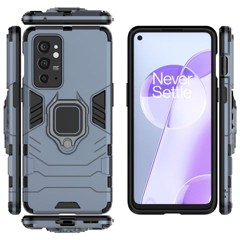 Hybrid Duty TPU + Hard PC Protective Case with Metal Ring Kickstand for OnePlus 9RT 5G