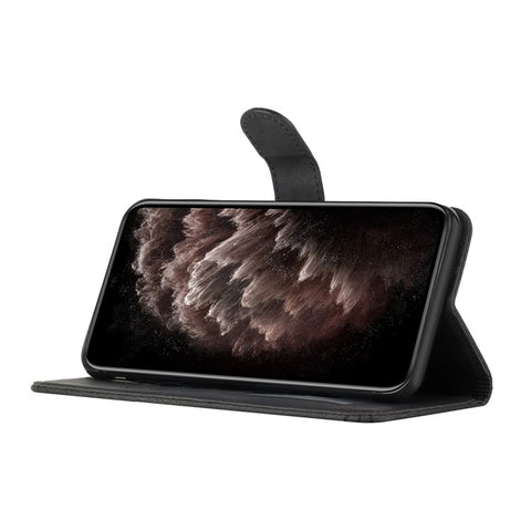 YX0010 Rhombus Lines Imprinting Skin-touch Feel Leather Flip Cover + Soft Inner Shell Stand Wallet Case for OnePlus 9R