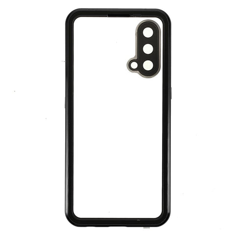 Double Side Tempered Glass Phone Case + Metal Frame with Lock Ultra Clear Cover for OnePlus Nord CE 5G