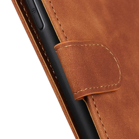 KHAZNEH Vintage PU Leather Magnetic Flip Cover Wallet Stand Full Body Protective Phone Case for OnePlus 10 Pro 5G