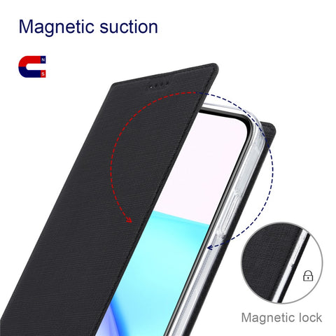VILI DMX Series Anti-scratch Mobile Phone Bag Case PU Leather Stand Auto Magnetic Closed Phone Cover for OnePlus 9RT 5G