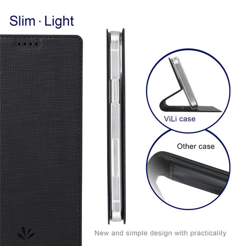 VILI DMX Series Anti-scratch Mobile Phone Bag Case PU Leather Stand Auto Magnetic Closed Phone Cover for OnePlus 9RT 5G