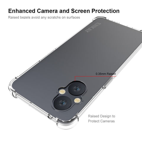 ENKAY HAT PRINCE Enhanced Four Corner Anti-slip Side Strip Transparent TPU Cover Case for OnePlus Nord N20 5G