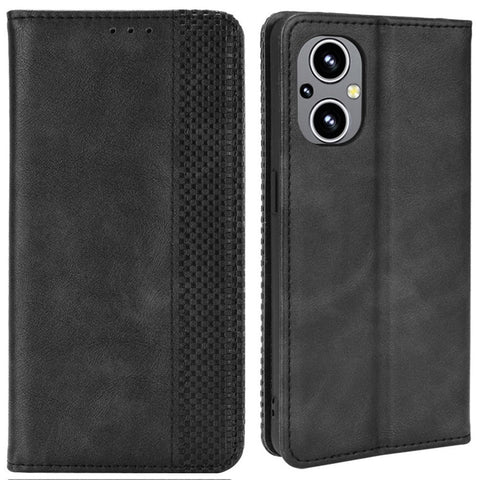 For OnePlus Nord N20 5G / Oppo Reno7 Z 5G / Reno7 Lite / A96 (China) / Reno8 Lite 5G / F21 Pro 5G / Reno8 Z 5G Imprinted Pattern Retro Style Leather Cover + TPU Inner Case Wallet Stand Phone Cover Shell