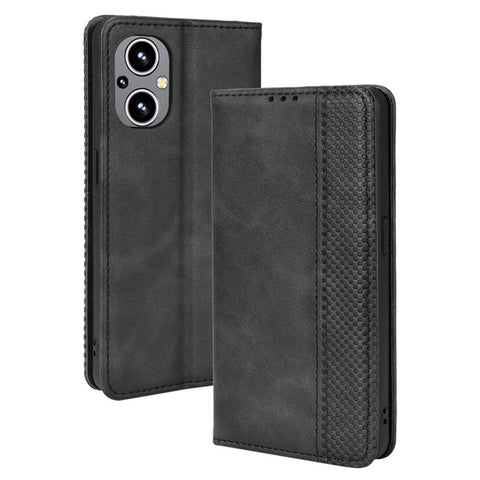 For OnePlus Nord N20 5G / Oppo Reno7 Z 5G / Reno7 Lite / A96 (China) / Reno8 Lite 5G / F21 Pro 5G / Reno8 Z 5G Imprinted Pattern Retro Style Leather Cover + TPU Inner Case Wallet Stand Phone Cover Shell