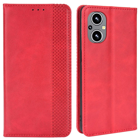 For OnePlus Nord N20 5G / Oppo Reno7 Z 5G / Reno7 Lite / A96 (China) / Reno8 Lite 5G / F21 Pro 5G / Reno8 Z 5G Imprinted Pattern Retro Style Leather Cover + TPU Inner Case Wallet Stand Phone Cover Shell