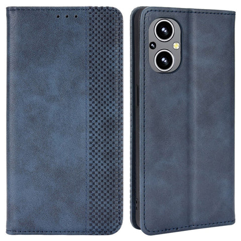 For OnePlus Nord N20 5G / Oppo Reno7 Z 5G / Reno7 Lite / A96 (China) / Reno8 Lite 5G / F21 Pro 5G / Reno8 Z 5G Imprinted Pattern Retro Style Leather Cover + TPU Inner Case Wallet Stand Phone Cover Shell