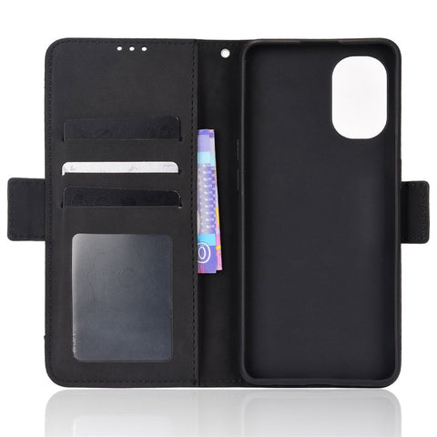 For OnePlus Nord N20 5G / Oppo Reno7 Z 5G / Reno7 Lite / A96 (China) / Reno8 Lite 5G / F21 Pro 5G / Reno8 Z 5G Multiple Card Slot PU Leather + TPU Full Protection Phone Cover with Stand Cash Pocket
