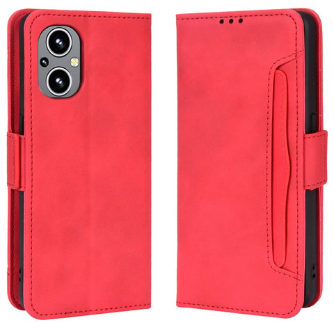 For OnePlus Nord N20 5G / Oppo Reno7 Z 5G / Reno7 Lite / A96 (China) / Reno8 Lite 5G / F21 Pro 5G / Reno8 Z 5G Multiple Card Slot PU Leather + TPU Full Protection Phone Cover with Stand Cash Pocket