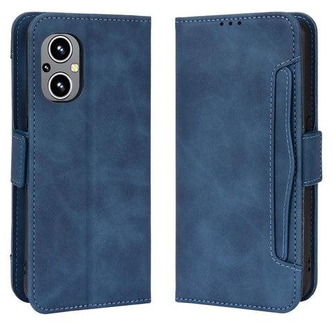 For OnePlus Nord N20 5G / Oppo Reno7 Z 5G / Reno7 Lite / A96 (China) / Reno8 Lite 5G / F21 Pro 5G / Reno8 Z 5G Multiple Card Slot PU Leather + TPU Full Protection Phone Cover with Stand Cash Pocket