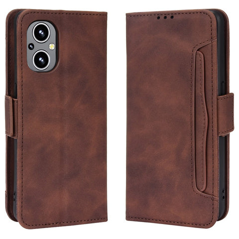 For OnePlus Nord N20 5G / Oppo Reno7 Z 5G / Reno7 Lite / A96 (China) / Reno8 Lite 5G / F21 Pro 5G / Reno8 Z 5G Multiple Card Slot PU Leather + TPU Full Protection Phone Cover with Stand Cash Pocket
