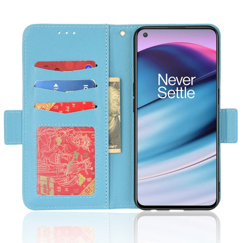 Litchi Texture PU Leather Wallet Magnetic Closure Cover Stand Flip Folio Shockproof Phone Case for OnePlus Nord CE 5G