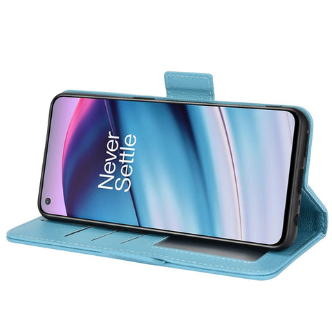 Litchi Texture PU Leather Wallet Magnetic Closure Cover Stand Flip Folio Shockproof Phone Case for OnePlus Nord CE 5G