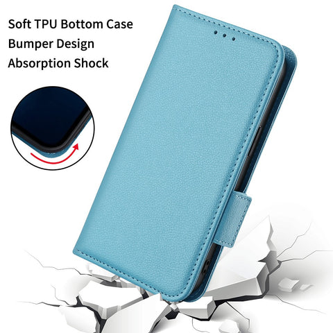 Litchi Texture PU Leather Wallet Magnetic Closure Cover Stand Flip Folio Shockproof Phone Case for OnePlus Nord CE 5G