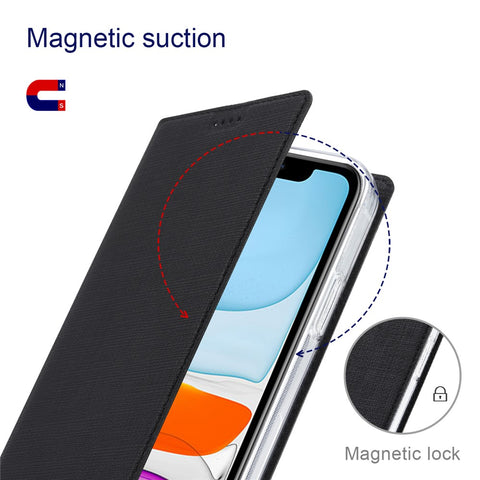VILI DMX Series PU Leather Stand Phone Case for OnePlus Nord N20 5G Magnetic Auto-absorbed Card Slot Cover