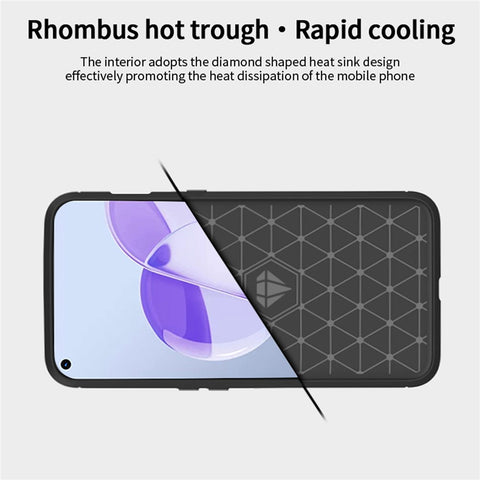 MOFI for OnePlus 10 Pro 5G Drop-proof Stylish Phone Shell Carbon Fiber Texture Brushed Surface TPU Cell Phone Case