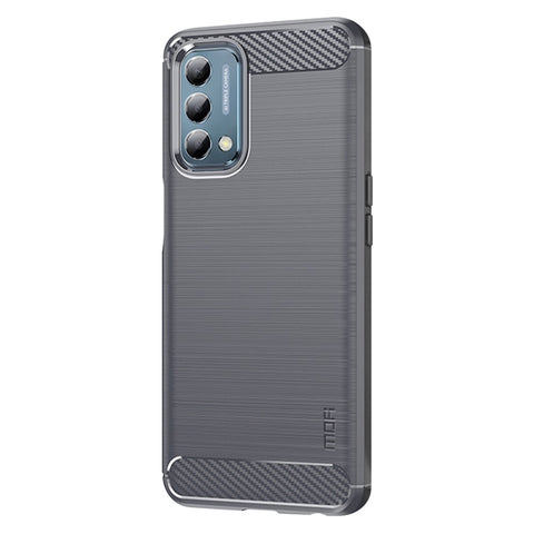 MOFI JK TPU Series-1 for OnePlus Nord N200 5G/Oppo A54 5G/A74 5G/A93 5G Anti-Scratch Carbon Fiber Design Brushed Surface Phone Case Flexible TPU Shockproof Phone Back Cover