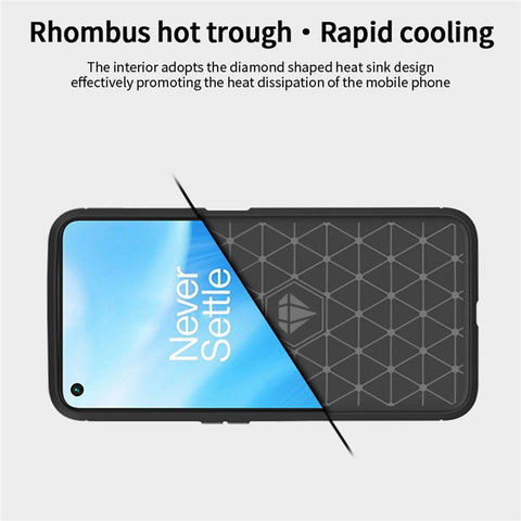 MOFI JK TPU Series-1 for OnePlus Nord N200 5G/Oppo A54 5G/A74 5G/A93 5G Anti-Scratch Carbon Fiber Design Brushed Surface Phone Case Flexible TPU Shockproof Phone Back Cover