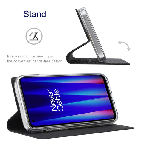 VILI DMX Series for OnePlus Nord CE 2 5G, Automatic Absorption Leather Phone Case Stand Cover with Single Card Slot