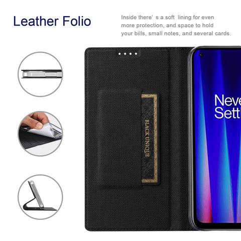 VILI DMX Series for OnePlus Nord CE 2 5G, Automatic Absorption Leather Phone Case Stand Cover with Single Card Slot