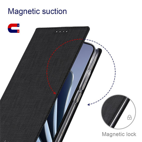 VILI DMX Series for OnePlus 10 Pro 5G, Auto-Absorbed Leather Phone Case with Stand Card Slot