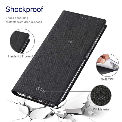 VILI DMX Series for OnePlus 10 Pro 5G, Auto-Absorbed Leather Phone Case with Stand Card Slot
