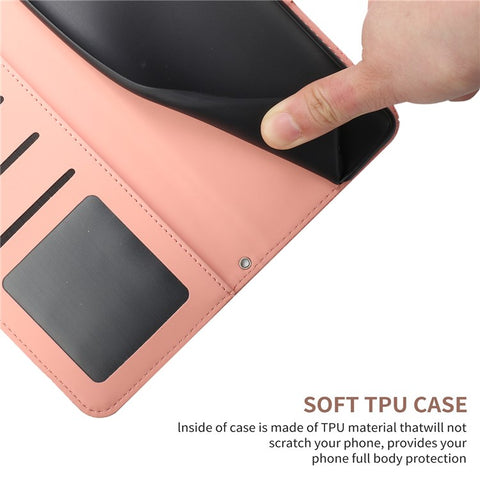 For OnePlus Nord CE 5G/Nord Core Edition 5G Protective Case PU Leather Wallet Case Butterfly Flowers Imprinting Folio Flip Cover Shockproof Stand Shell with Shoulder Strap