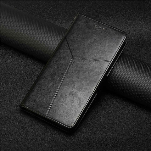 HT01 For OnePlus 10R/Ace PU Leather Phone Shell Y-Shaped Lines Imprinting Wallet Stand Phone Cover
