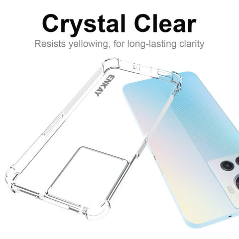 ENKAY HAT PRINCE For OnePlus Ace 5G Thickened Corners Shockproof Transparent TPU Cover Phone Protective Case with Anti-slip Strip Edge
