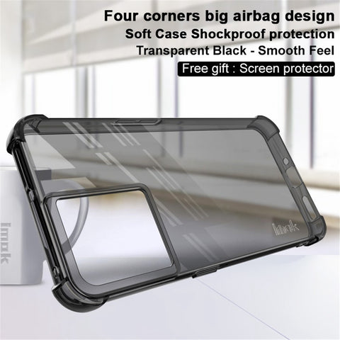 IMAK for OnePlus Ace 5G/10R 5G Airbag Design Wear-resistant Case Soft TPU Anti-drop Camera Protective Cover with Screen Protector