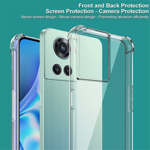 IMAK for OnePlus Ace 5G/10R 5G Airbag Design Wear-resistant Case Soft TPU Anti-drop Camera Protective Cover with Screen Protector