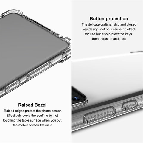 IMAK for OnePlus Ace 5G/10R 5G Airbag Design Wear-resistant Case Soft TPU Anti-drop Camera Protective Cover with Screen Protector